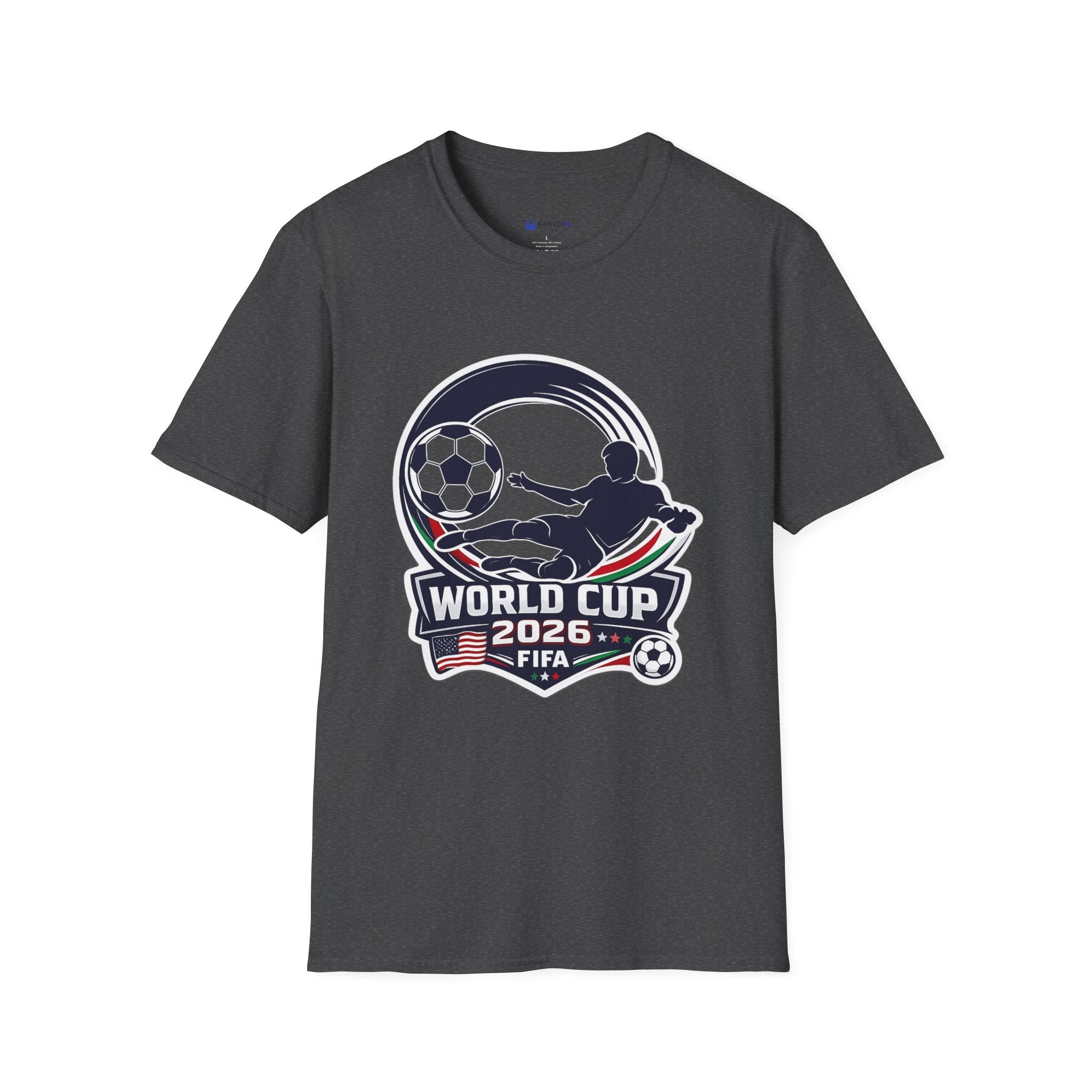 Soccer T-Shirt — FIFA Fan Tee with Player Silhouette