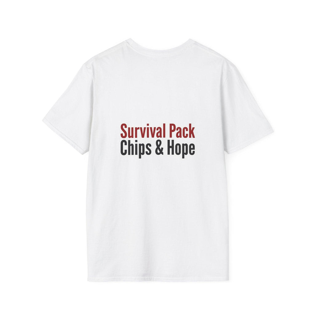 Unisex - Legends Unite Fans’ Choice World Cup T-Shirt — “Survival Pack: Chips & Hope”.
