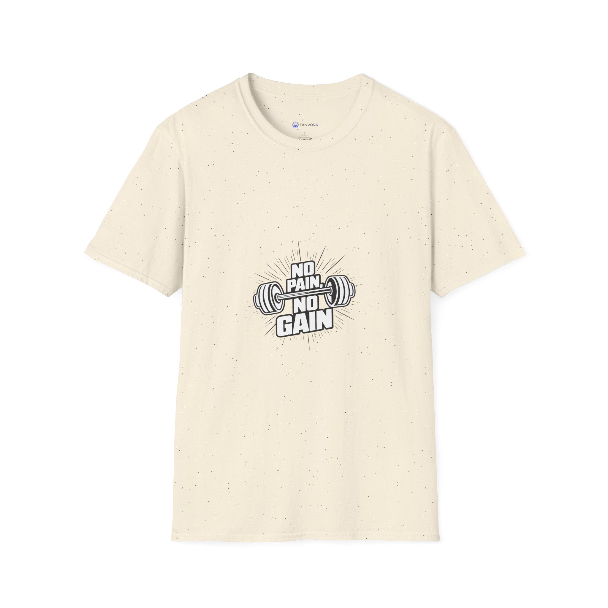 No Pain No Gain Barbell T-Shirt — Fitness Gym Workout Tee