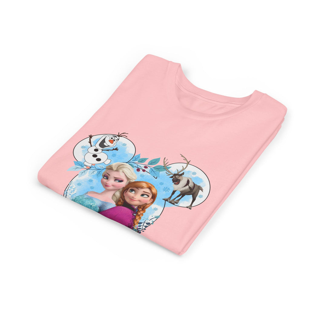 Girls' Frozen Princesses Youth Tee – Elsa & Anna Winter Friends Shirt