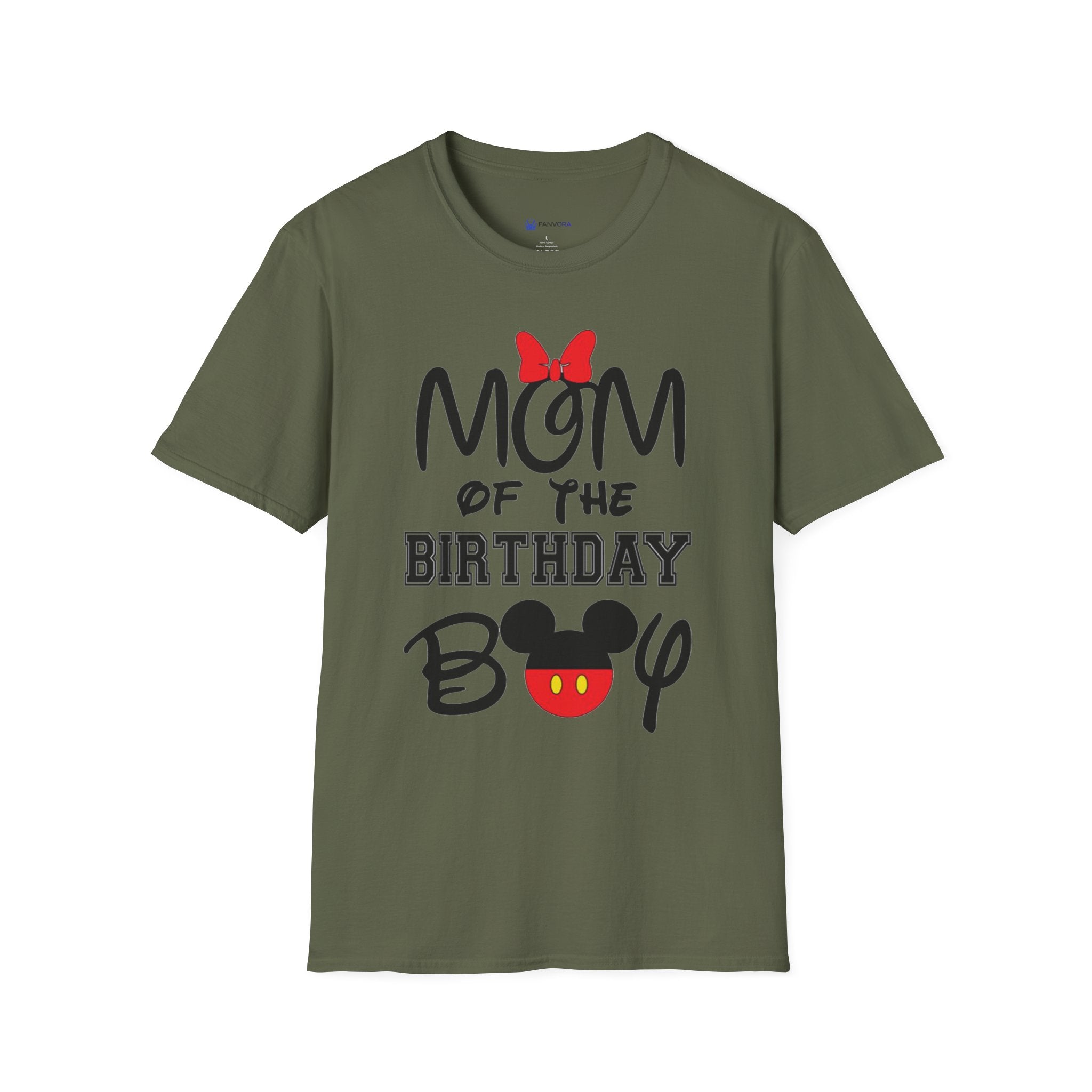 Mom of the Birthday Boy T-Shirt — Cute Minnie/Mickey Theme Disney Birthday Tee