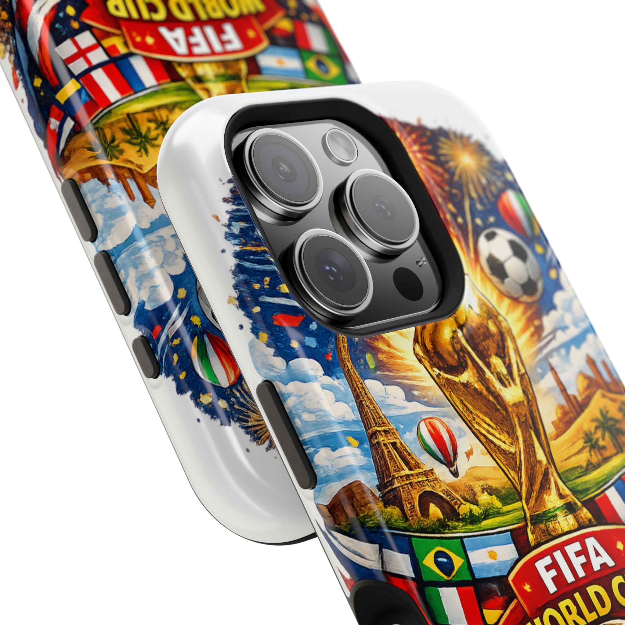 Soccer Magnetic Impact-Resistant Phone Case — FIFA Trophy Design