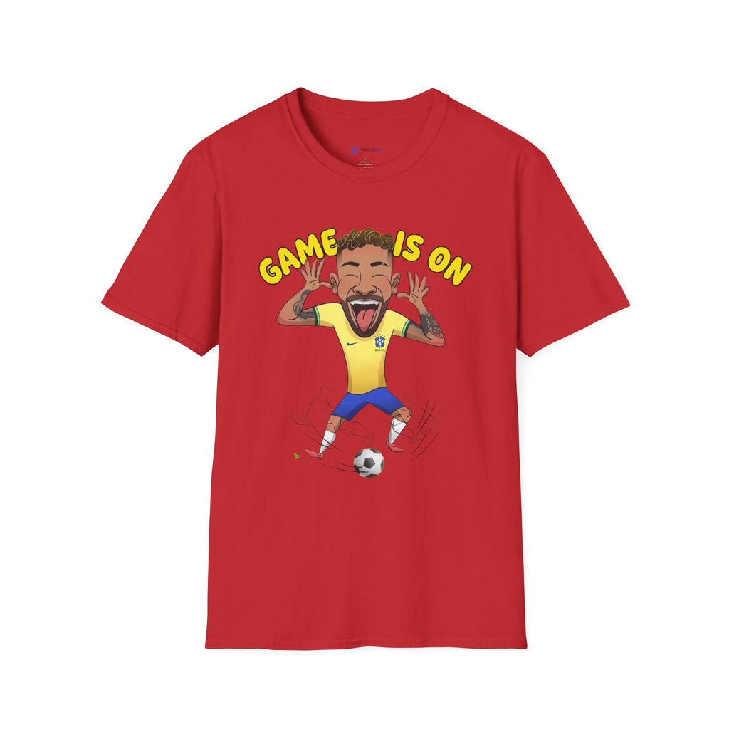 Soccer 'Game Is On' Graphic funny figure design  T‑Shirt
