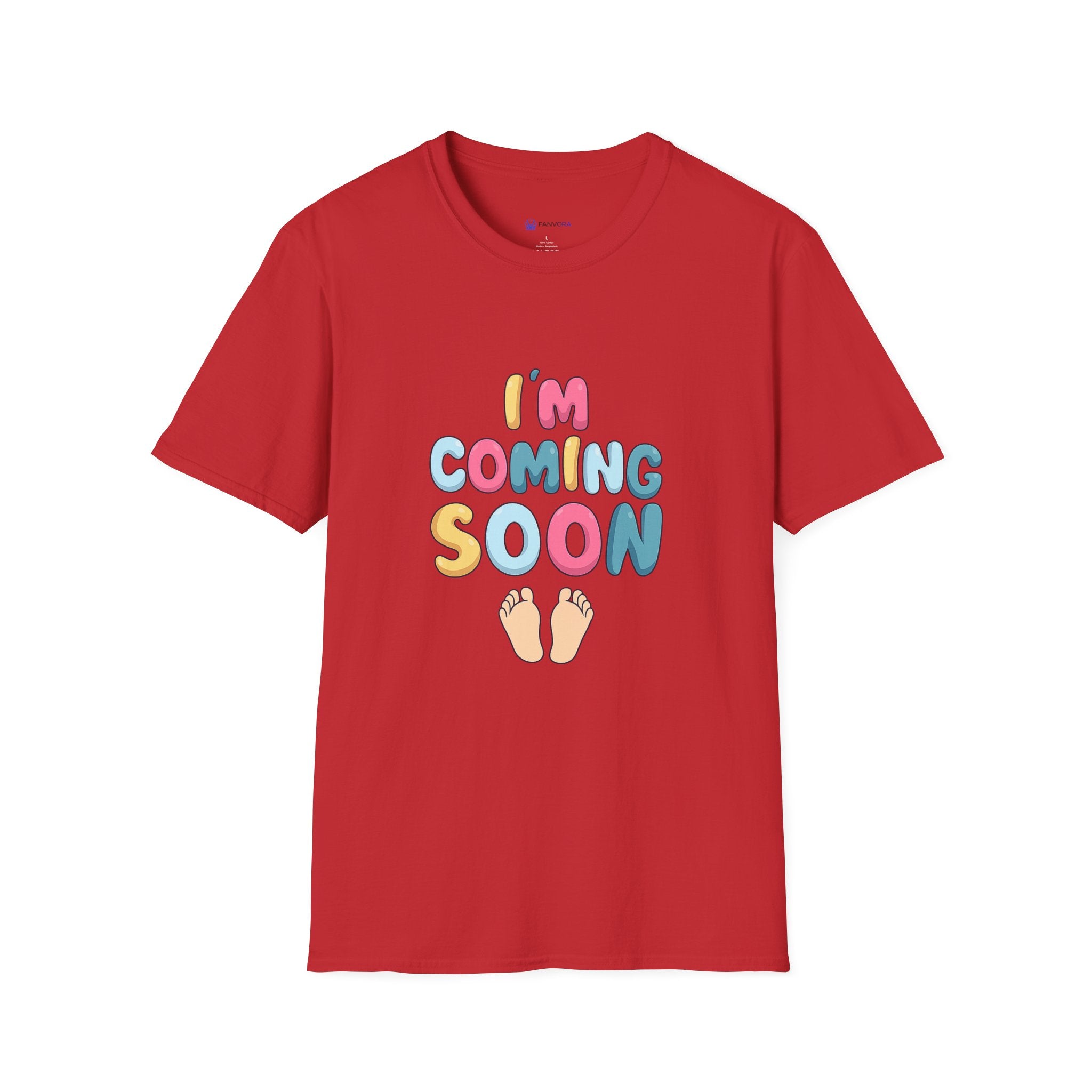 Maternity T-Shirt "I'm Coming Soon" Baby Announcement Tee