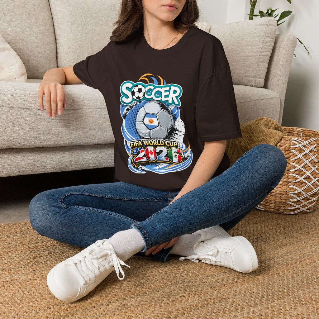 Soccer 2026  Graphic T-Shirt — Retro Ball Design soccer cup tee