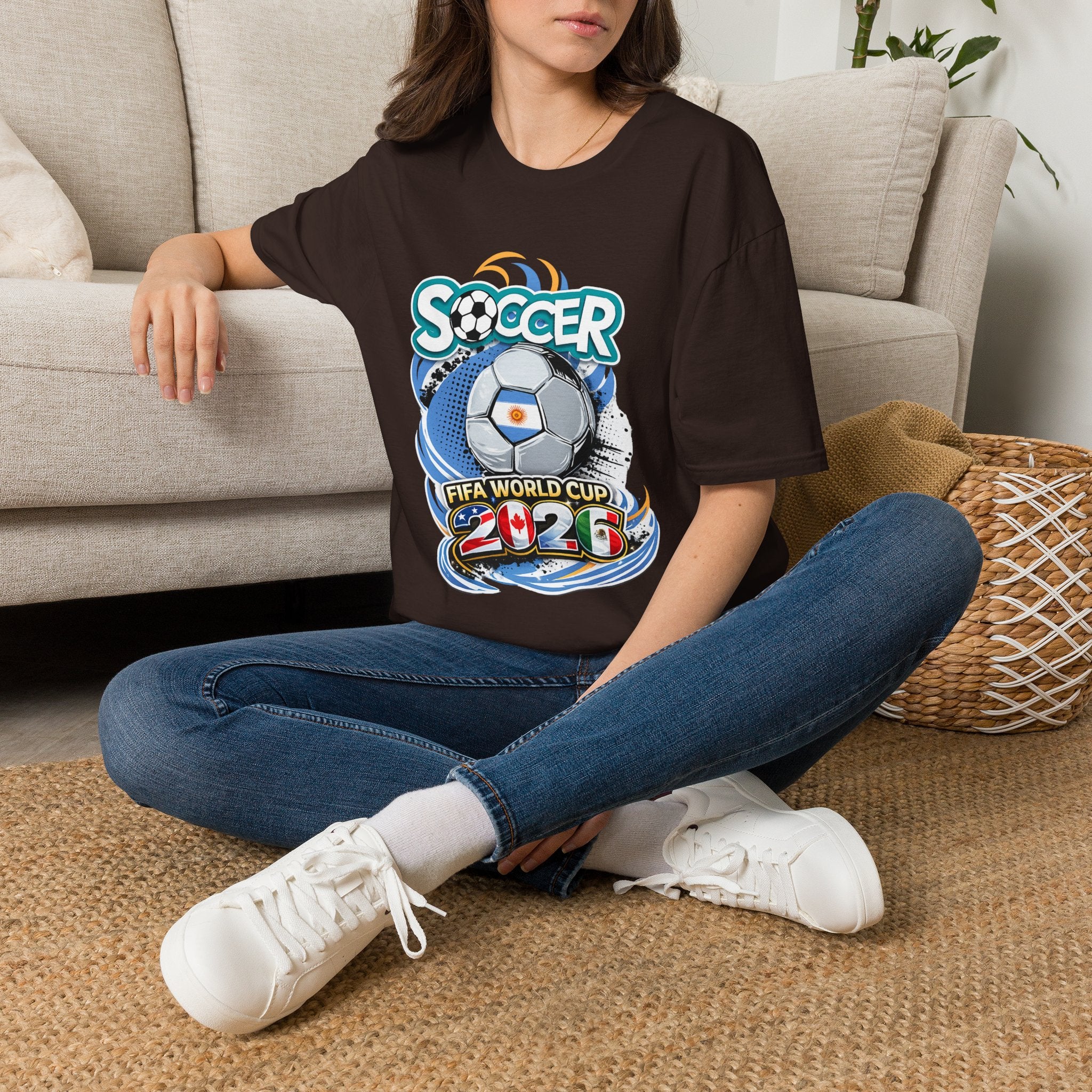 Soccer 2026  Graphic T-Shirt — Retro Ball Design soccer cup tee