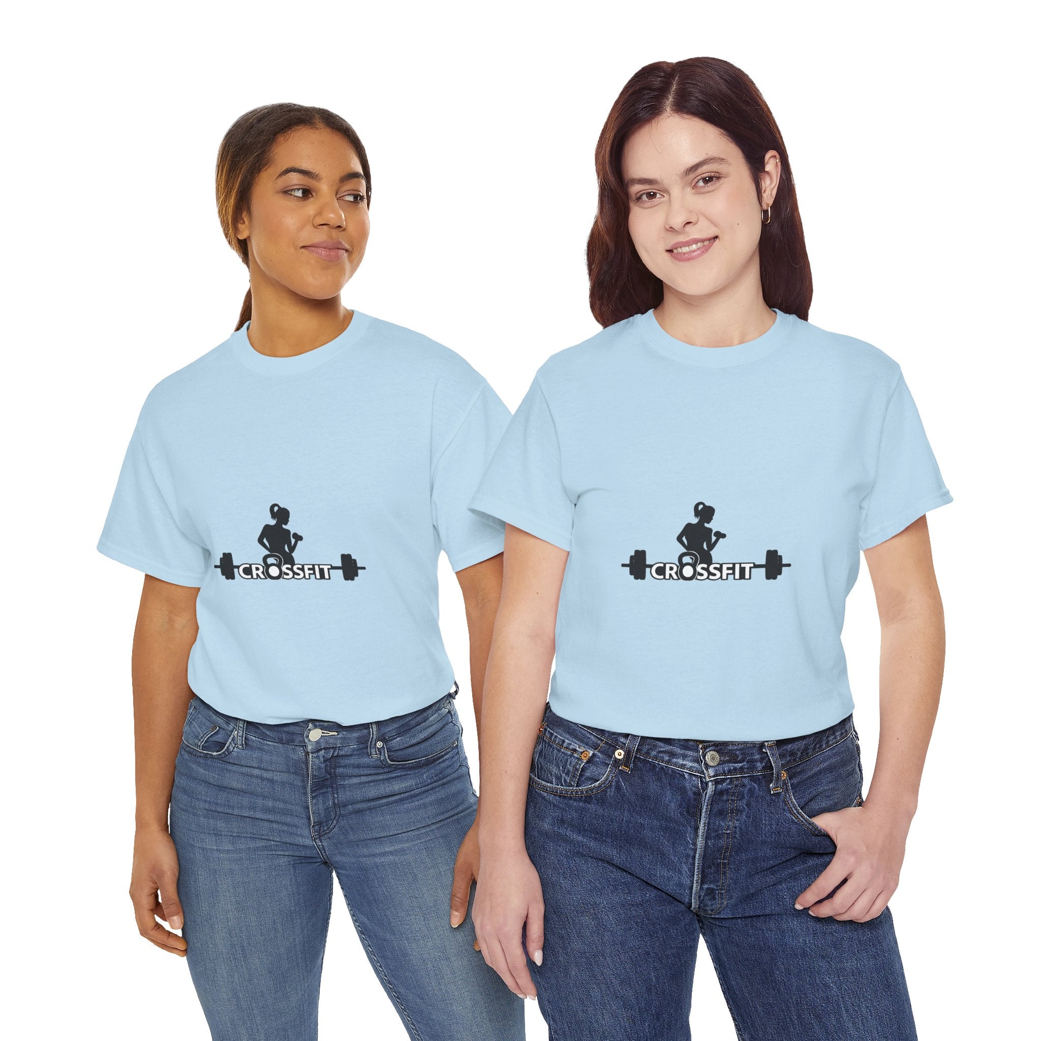 CrossFit Weightlifter T-Shirt — Barbell Silhouette Gym Tee