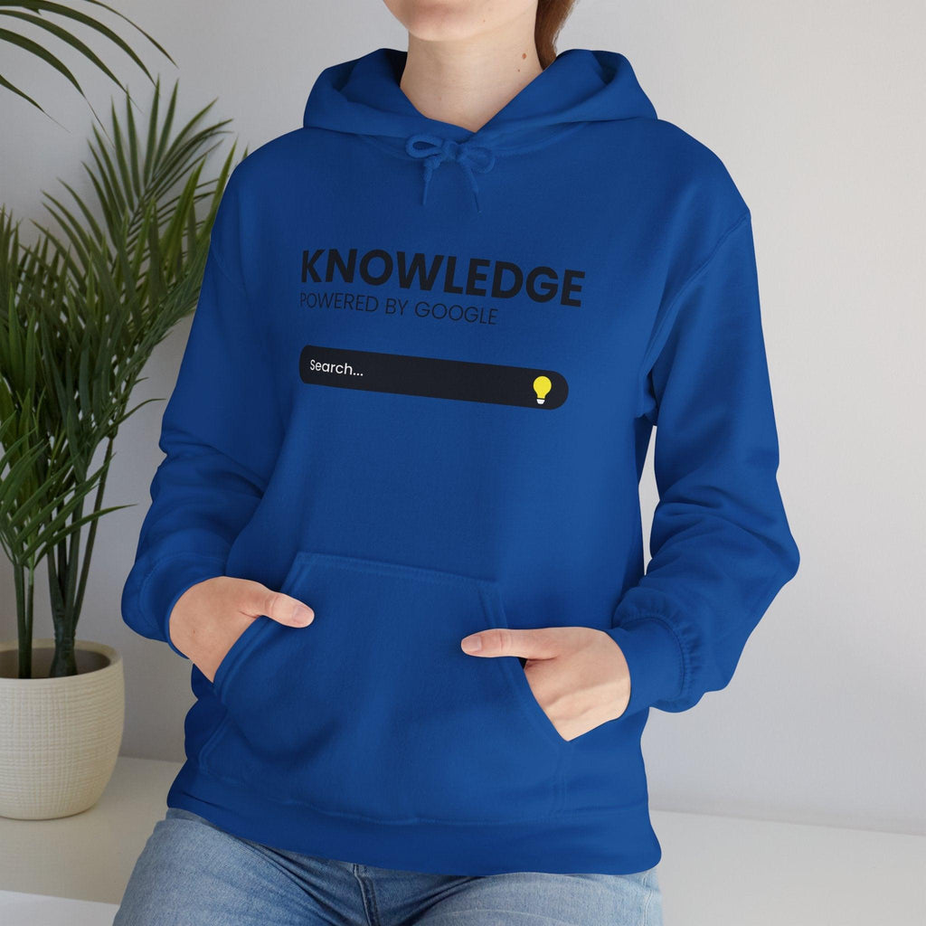 Knowledge Search Hoodie — "Knowledge Powered by Google" Pullover.