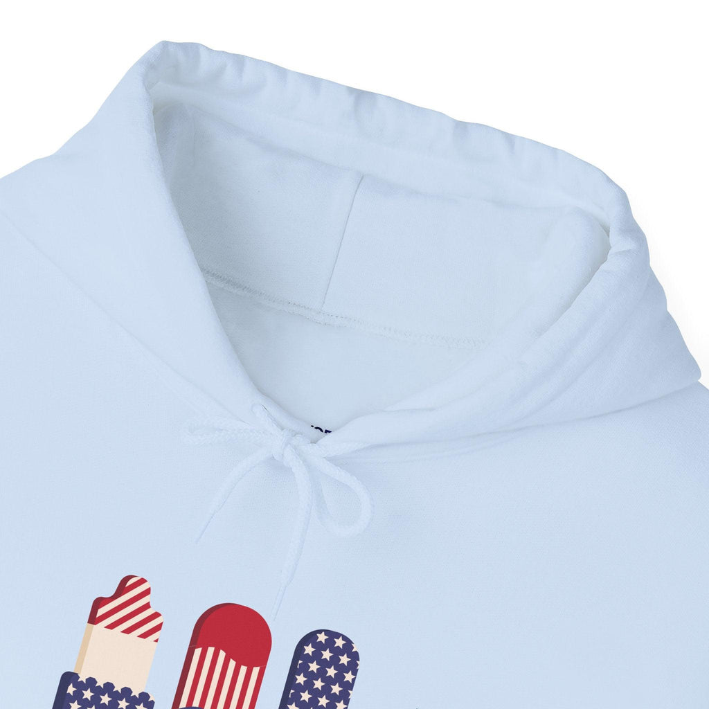 American Patriot Graphic Hoodie — Patriotic Fourth of July Sweatshirt.