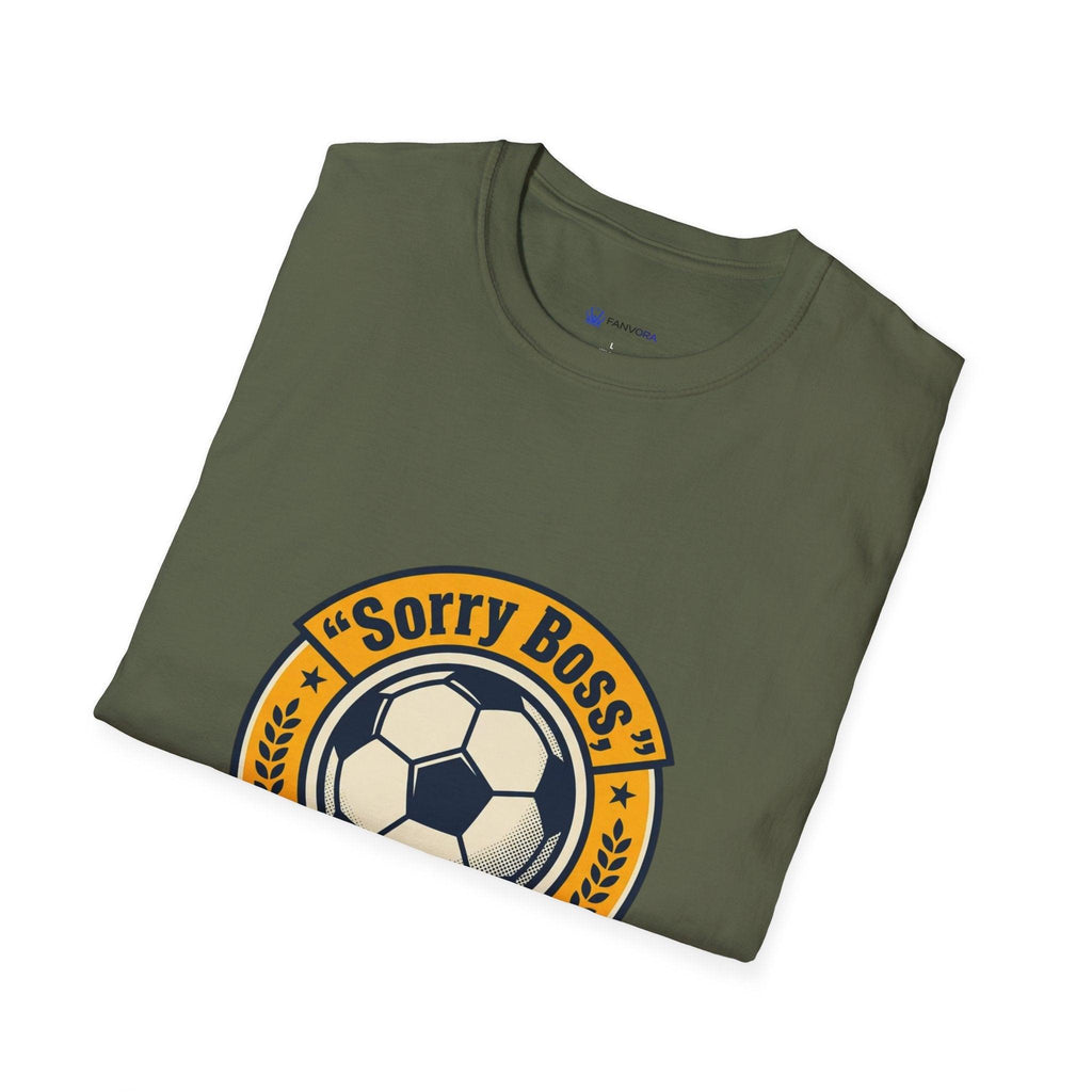 World Cup 2026 Fan Inspired T-Shirt — "Sorry Boss, World Cup Is On" Soccer Tee.