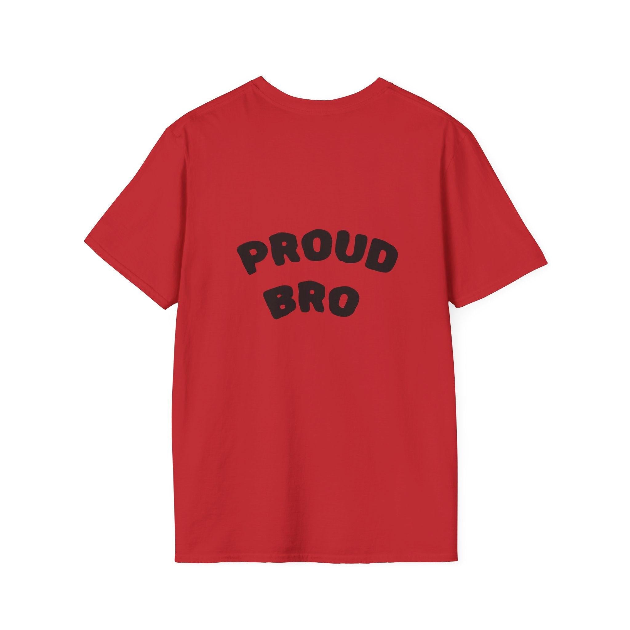 Graduation Day T-Shirt — "Proud Bro" Back Graphic.