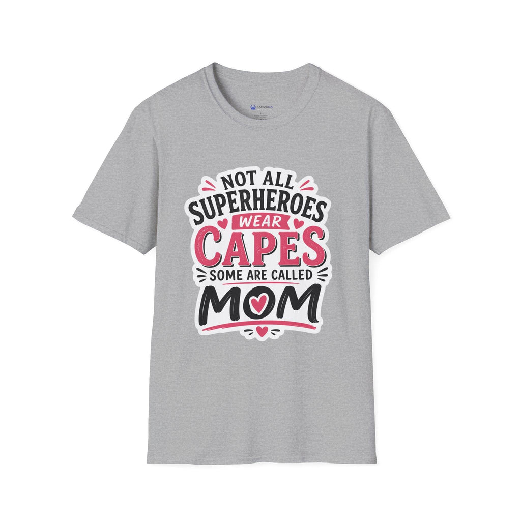 Premium Quality - Mom Superhero T-Shirt - "Not All Superheroes Wear Capes" Graphic Tee.