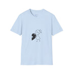 T-Shirt — Minimal Cute Girl Holding Heart Graphic Tee