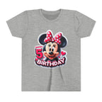 Minnie Mouse Happy 5th Birthday Youth Tee