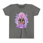 Girls' 5th Birthday Tee - 'Happy Birthday' Glitter Stars Design