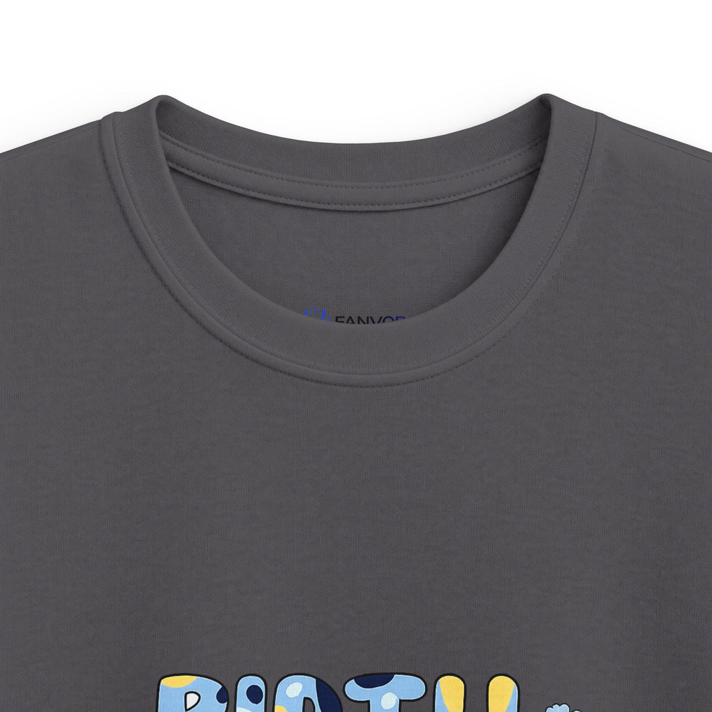 Kids Tee — Cute Blue "Birthday Boy" Bubble Letter Shirt