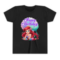 Birthday Youth Tee - Cute Mermaid "Happy Birthday" Graphic