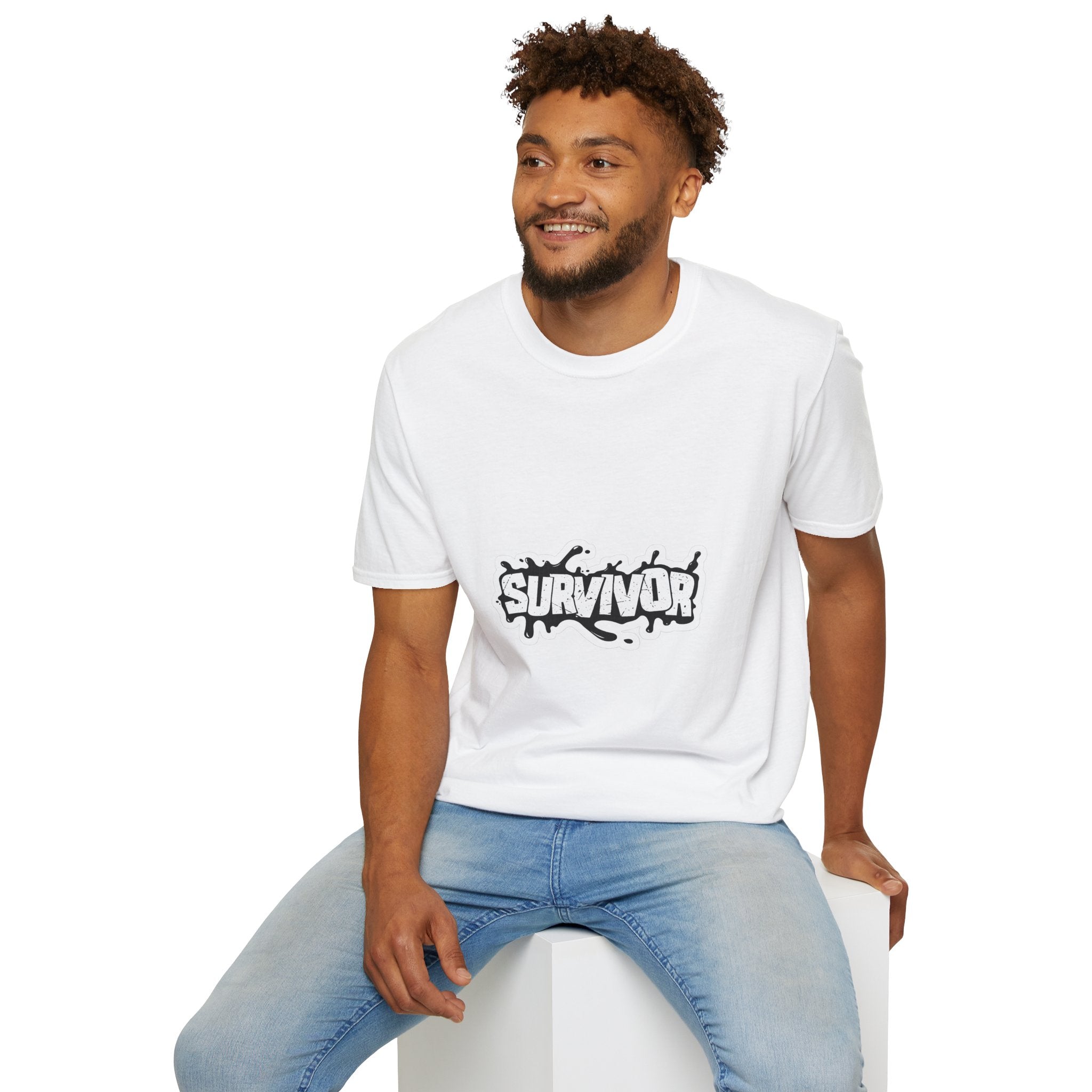 Survivor Graphic T-Shirt — Bold Grunge Logo Tee for Cancer, Trauma & Recovery Awareness