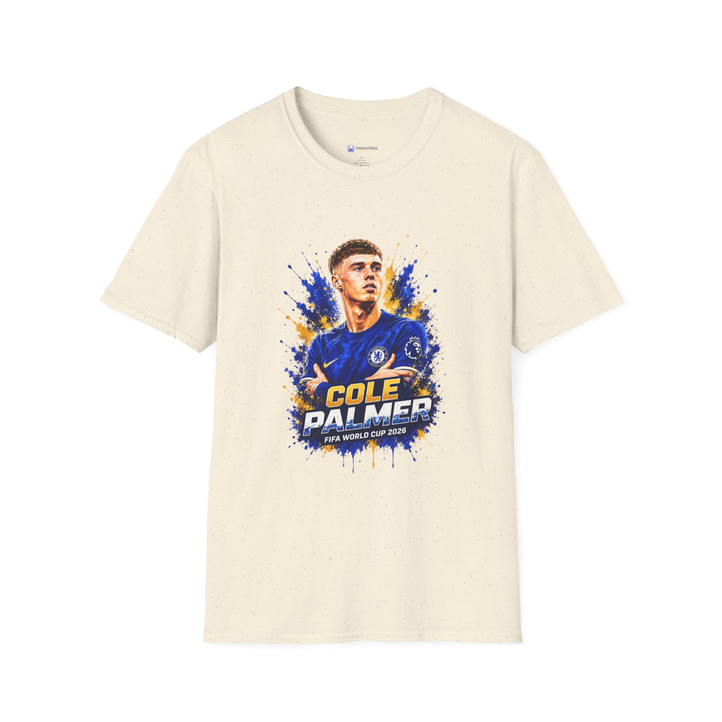 Soccer Player Graphic T-Shirt — 'England Legend' Blue Splash Design