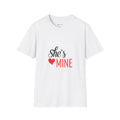 She's Mine T-Shirt — Cute Couples Heart Graphic Tee