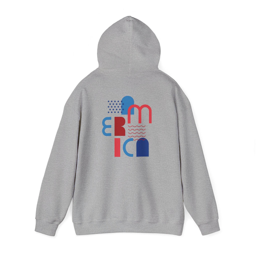 American Patriot Graphic Hoodie — Patriotic Fourth of July Sweatshirt.