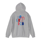 American Patriot Graphic Hoodie — Patriotic Fourth of July Sweatshirt.