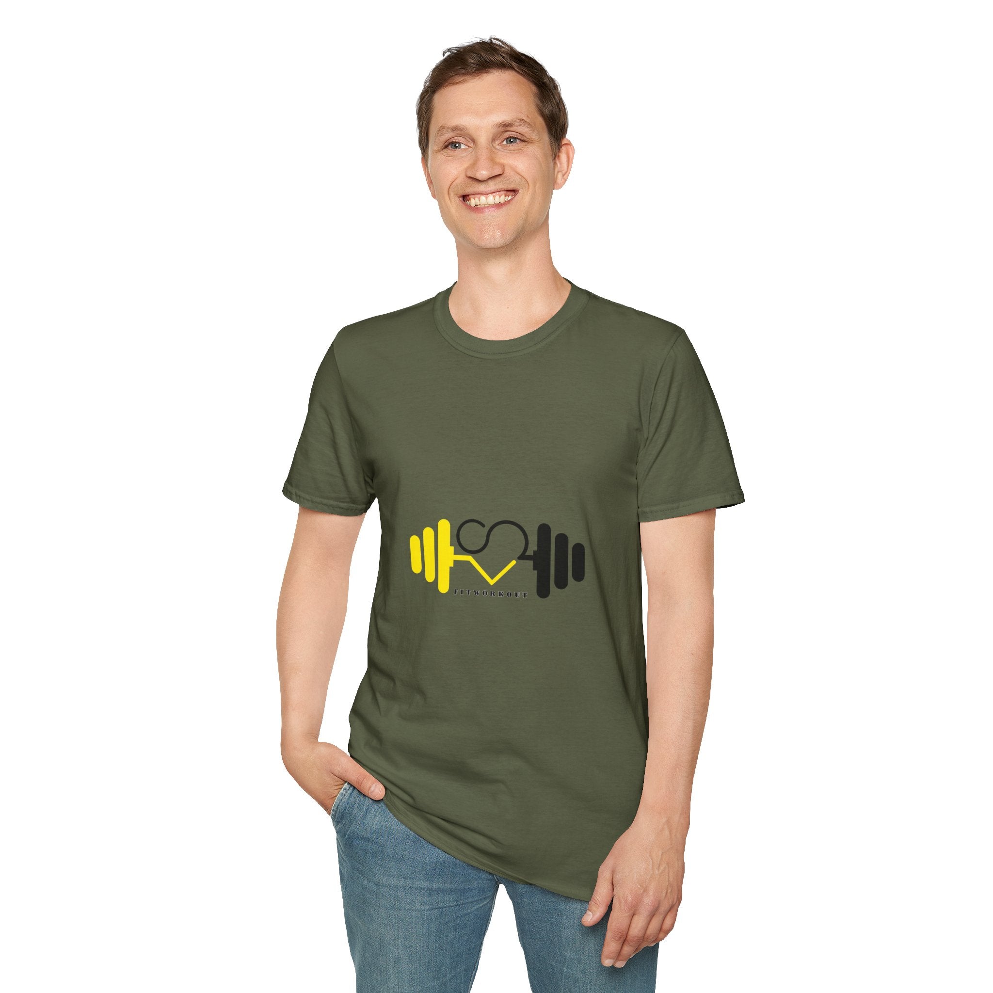 Weightlifting Heart Barbell T-Shirt — Fitness Gym Crusher Tee