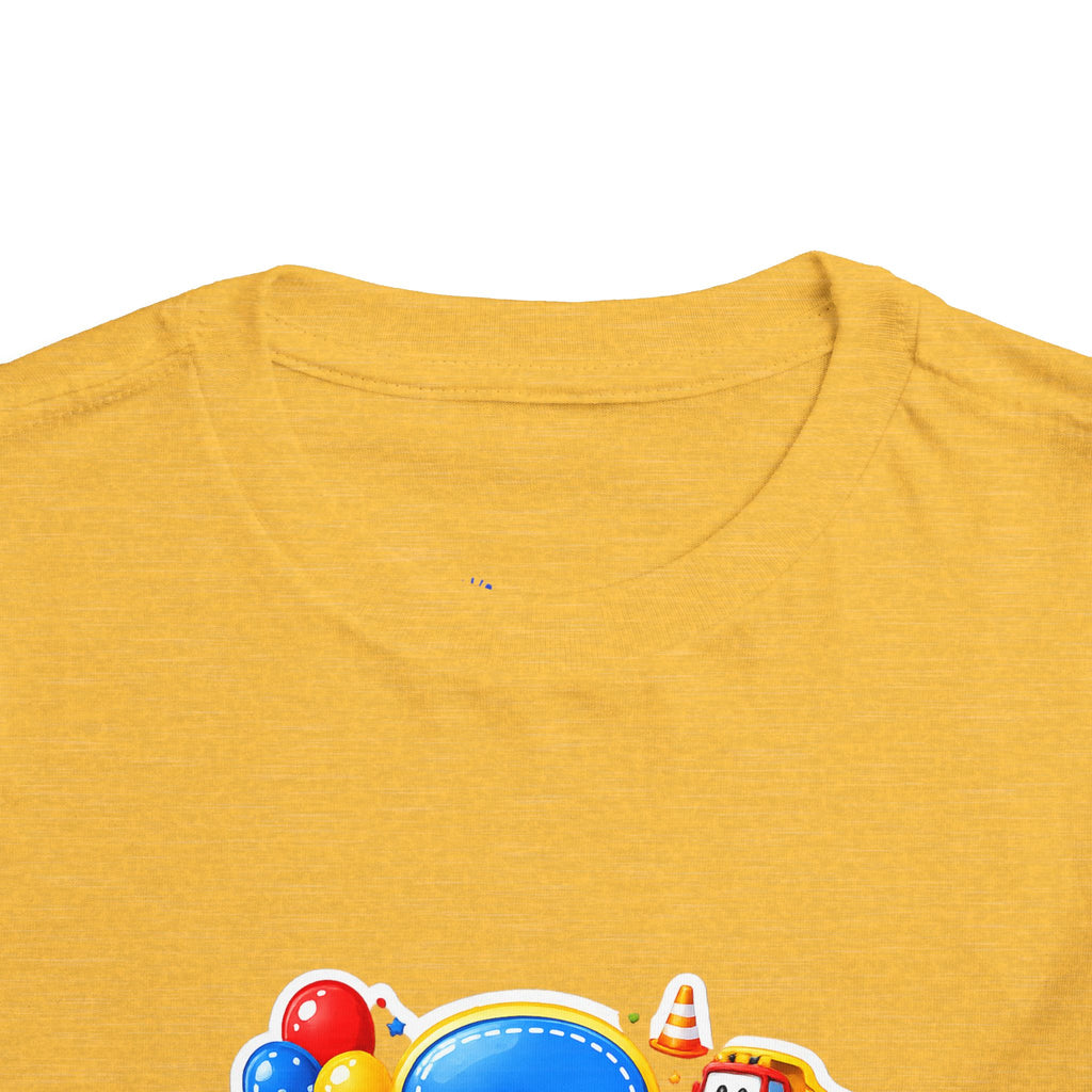 Toddler Birthday Tee — "3" Race Car Happy Birthday Shirt