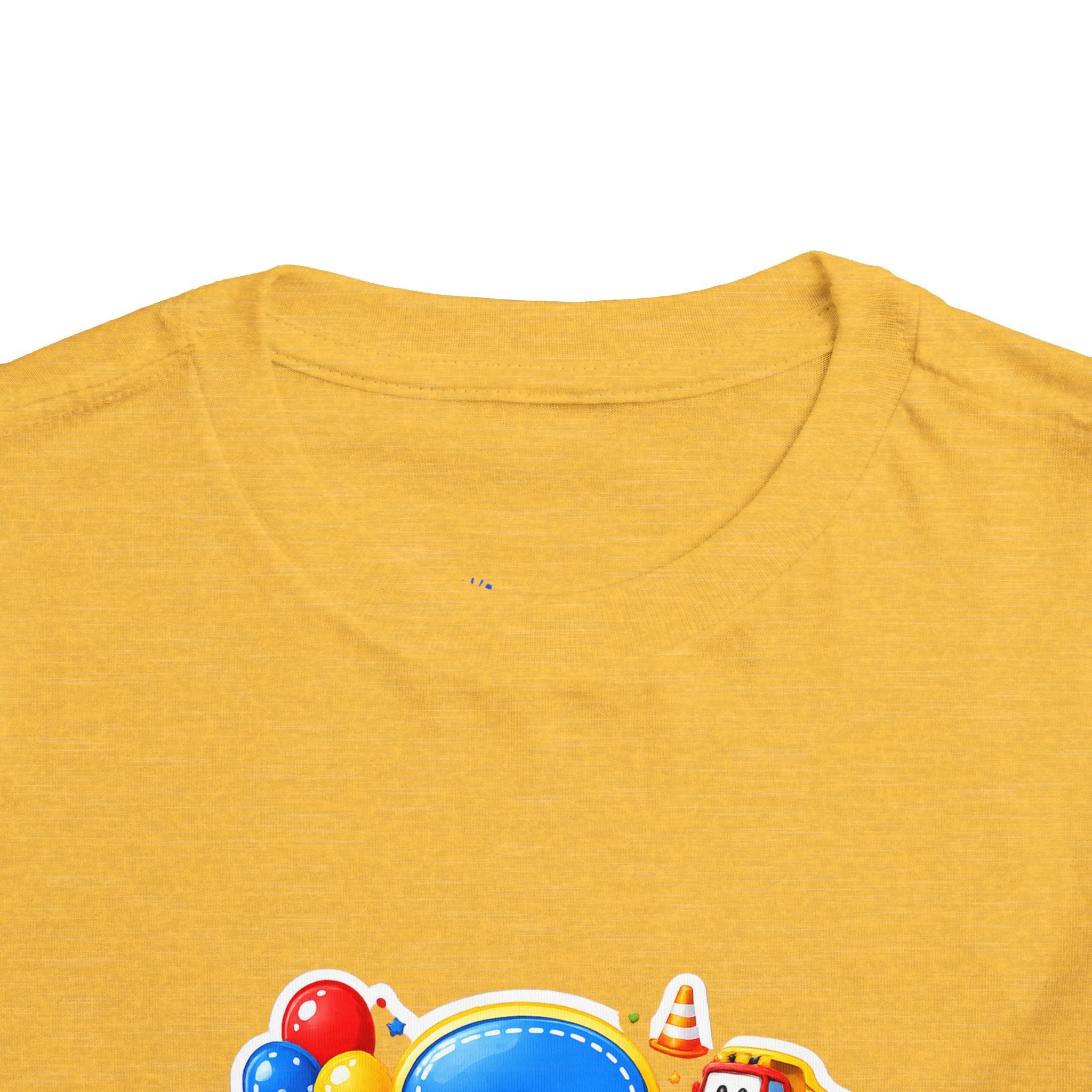 Toddler Birthday Tee — "3" Race Car Happy Birthday Shirt