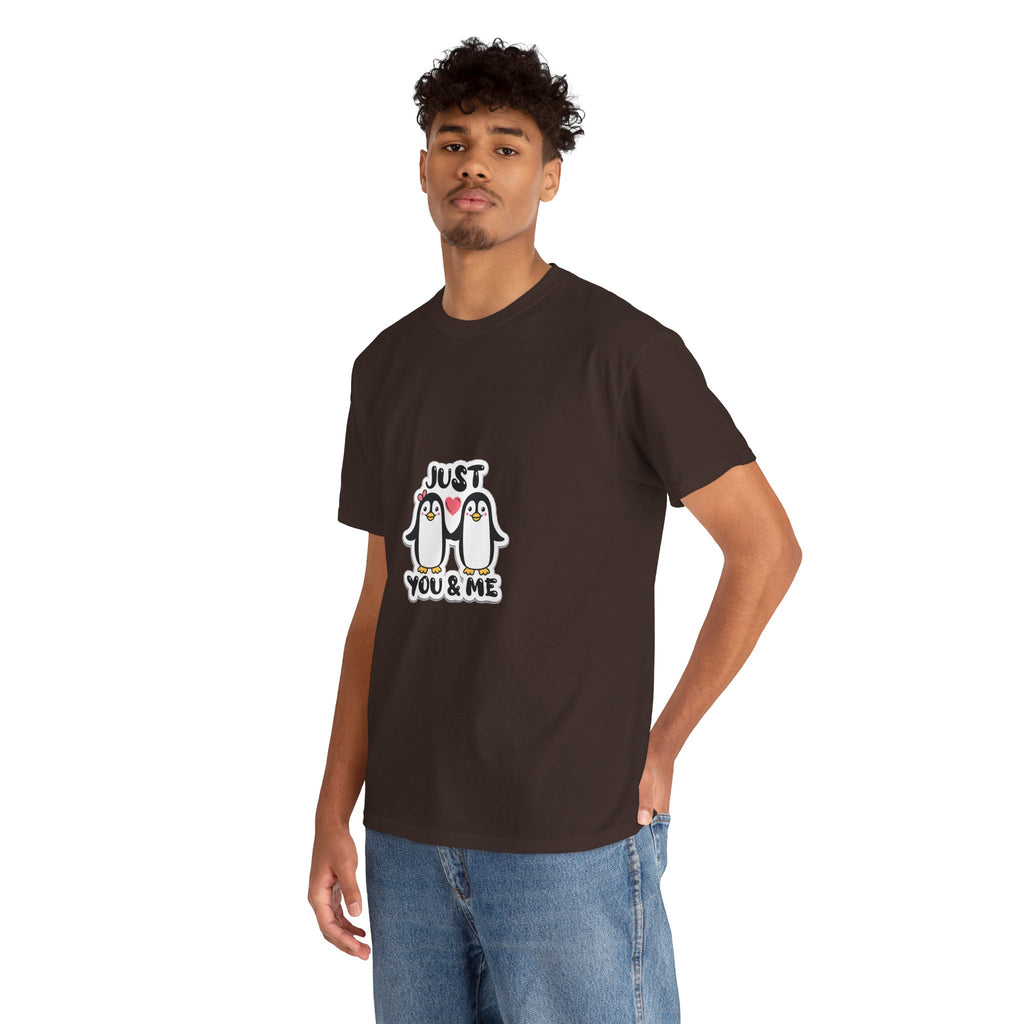 Just You & Me Penguin Tee — Cute Couples Graphic T-Shirt