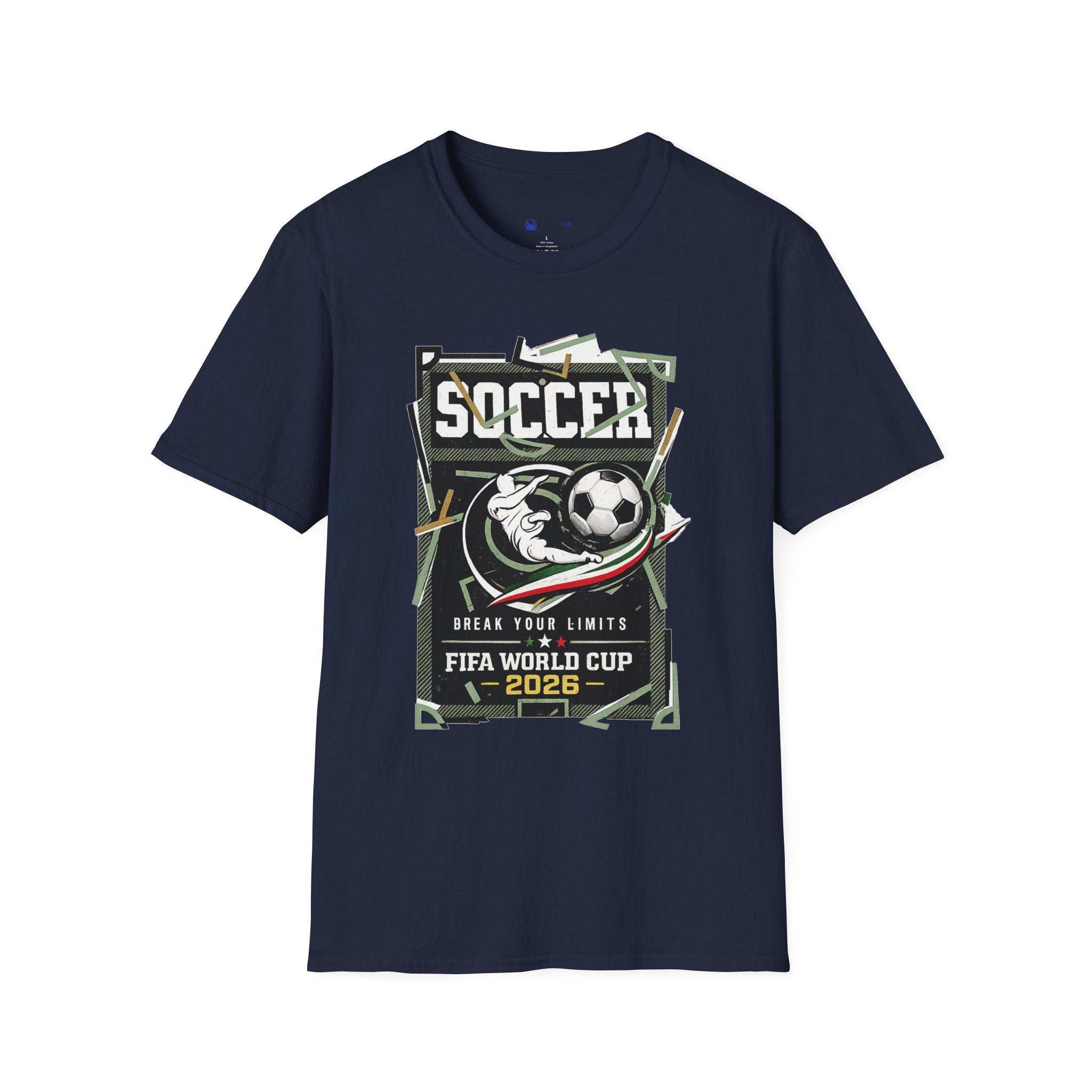 Soccer Cup 2026 Graphic T‑Shirt — Vintage Team Crest Soccer Tee