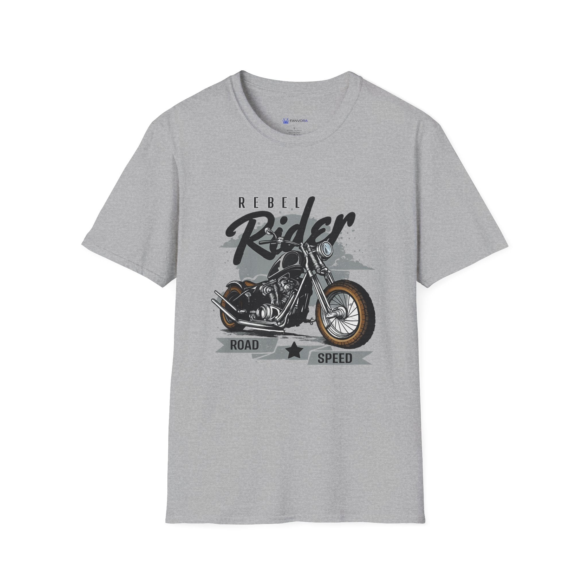 Rebel Rider Motorcycle T-Shirt — Vintage Biker Graphic Tee