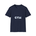 Gym Vibes T‑Shirt — Minimal Light Blue 'GYM' Graphic Tee