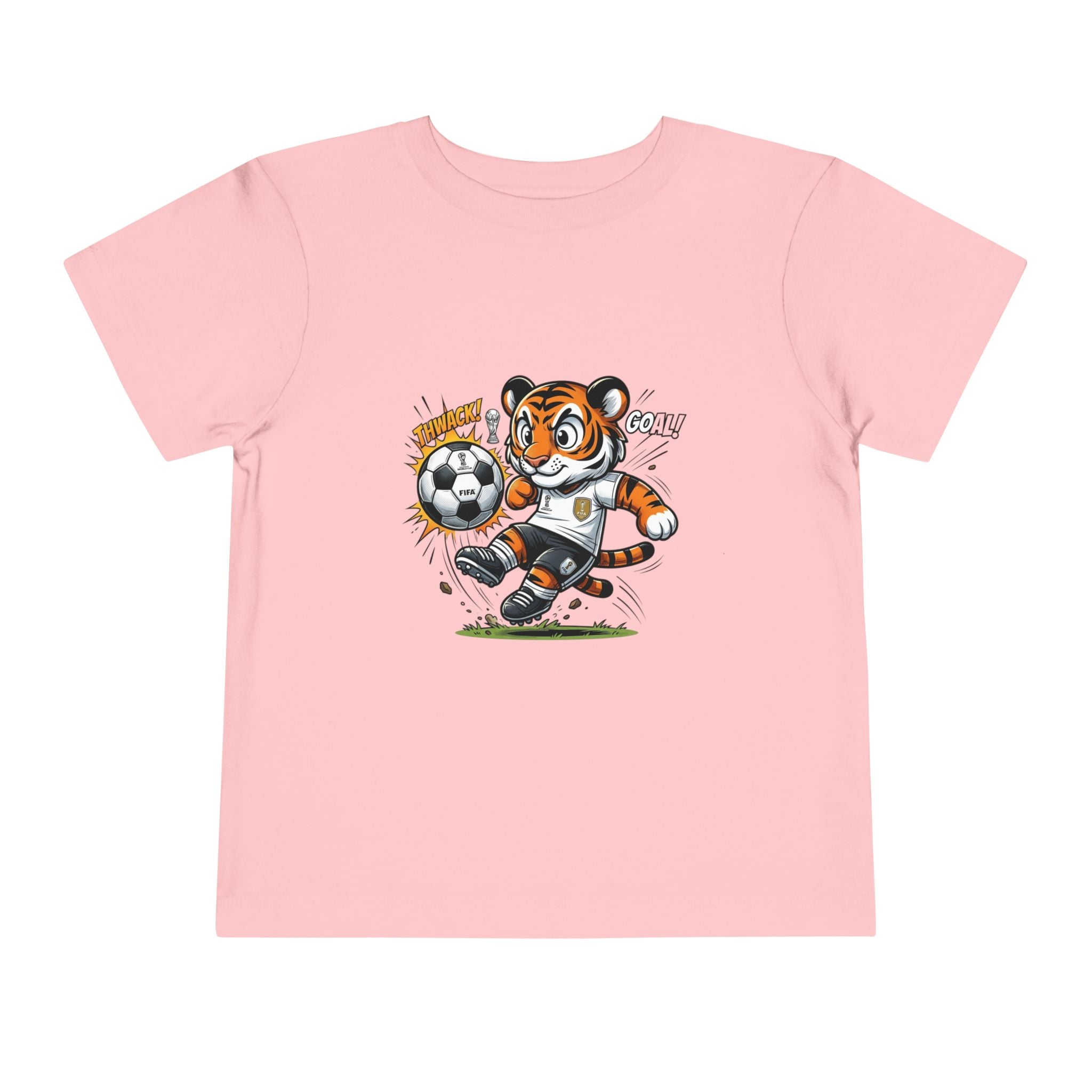 Toddler Soccer Tiger Tee — Cute Kicking Tiger Football Shirt for Kids