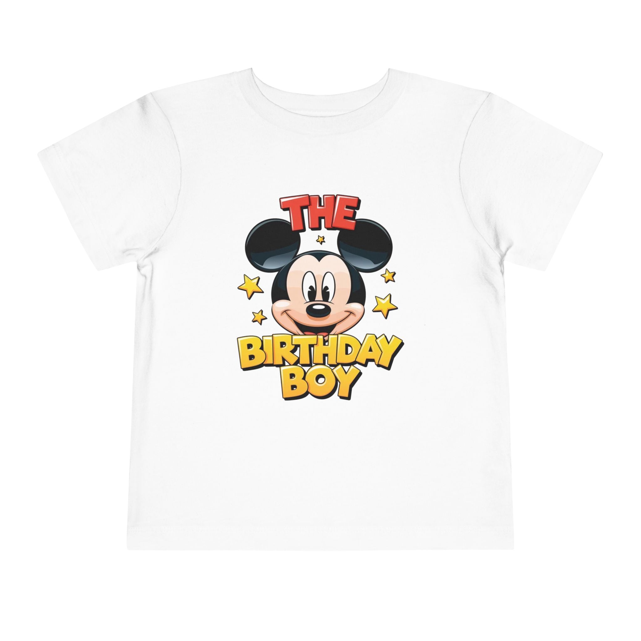 Toddler Tee — "The Birthday Boy" Cartoon Mouse Party Shirt