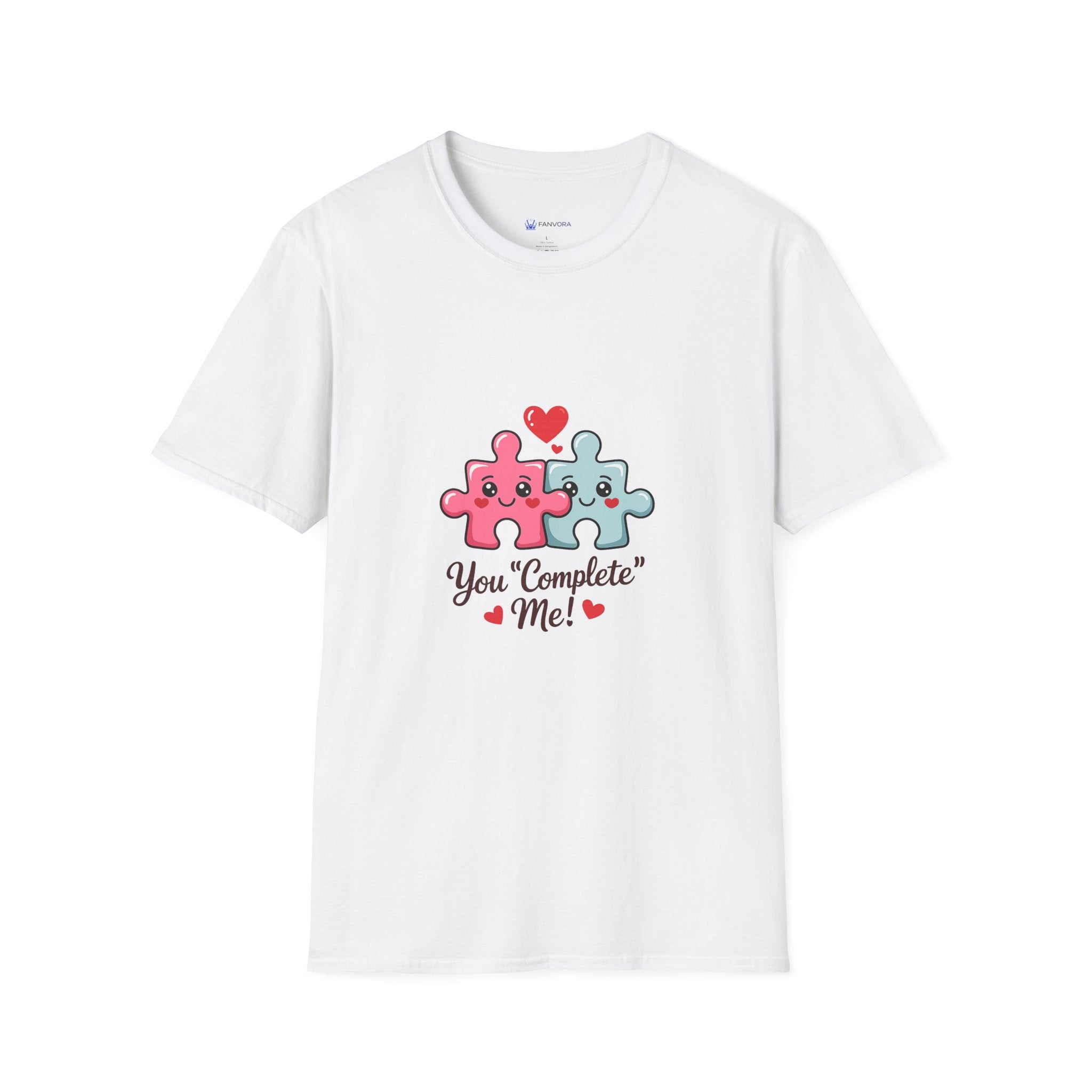 Puzzle Piece Couple T-Shirt — "You Complete Me" Cute Romantic Tee