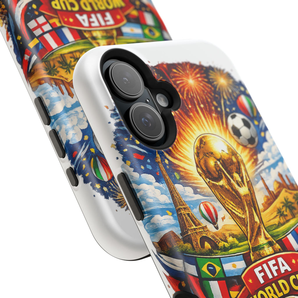 Soccer Magnetic Impact-Resistant Phone Case — FIFA Trophy Design