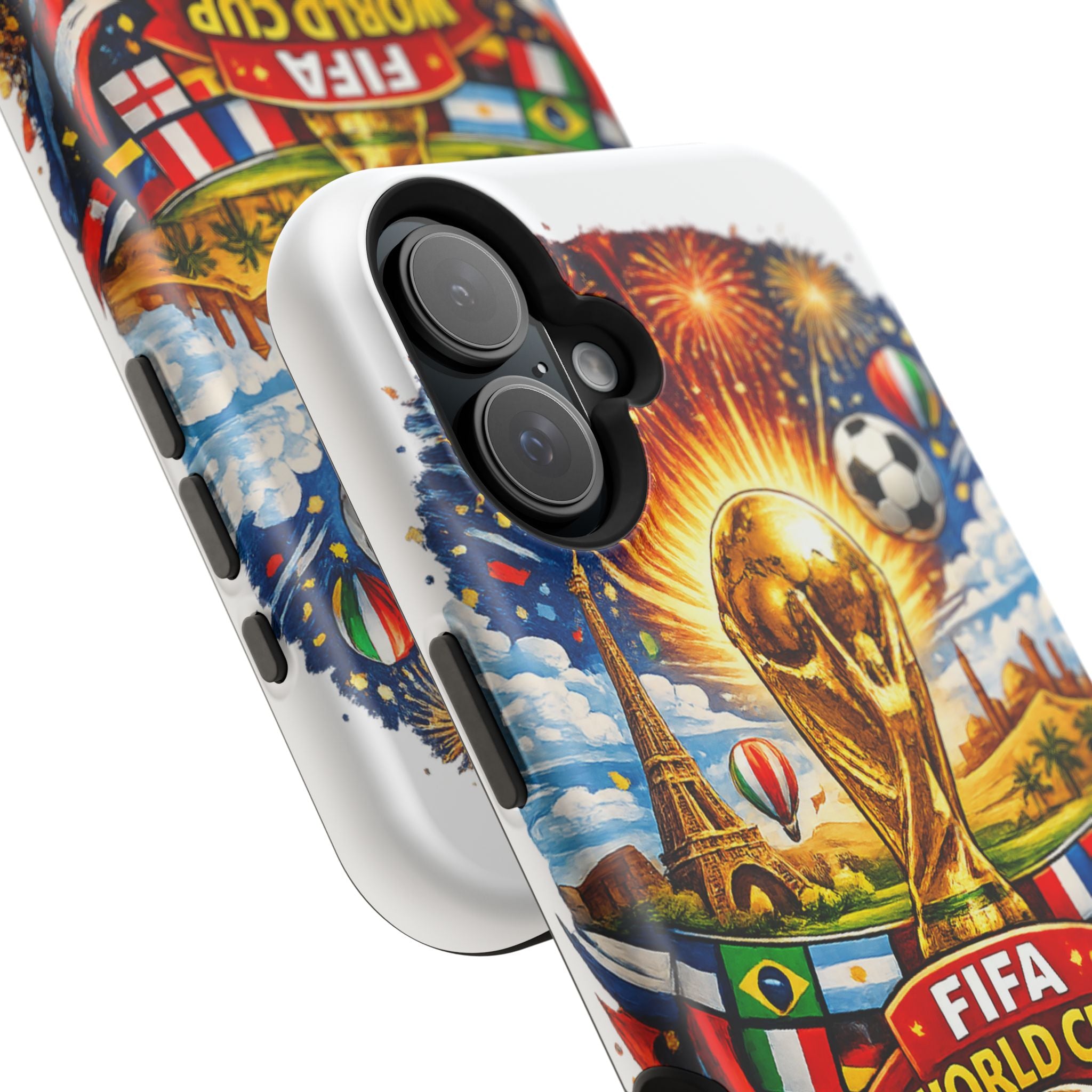 Soccer Magnetic Impact-Resistant Phone Case — FIFA Trophy Design