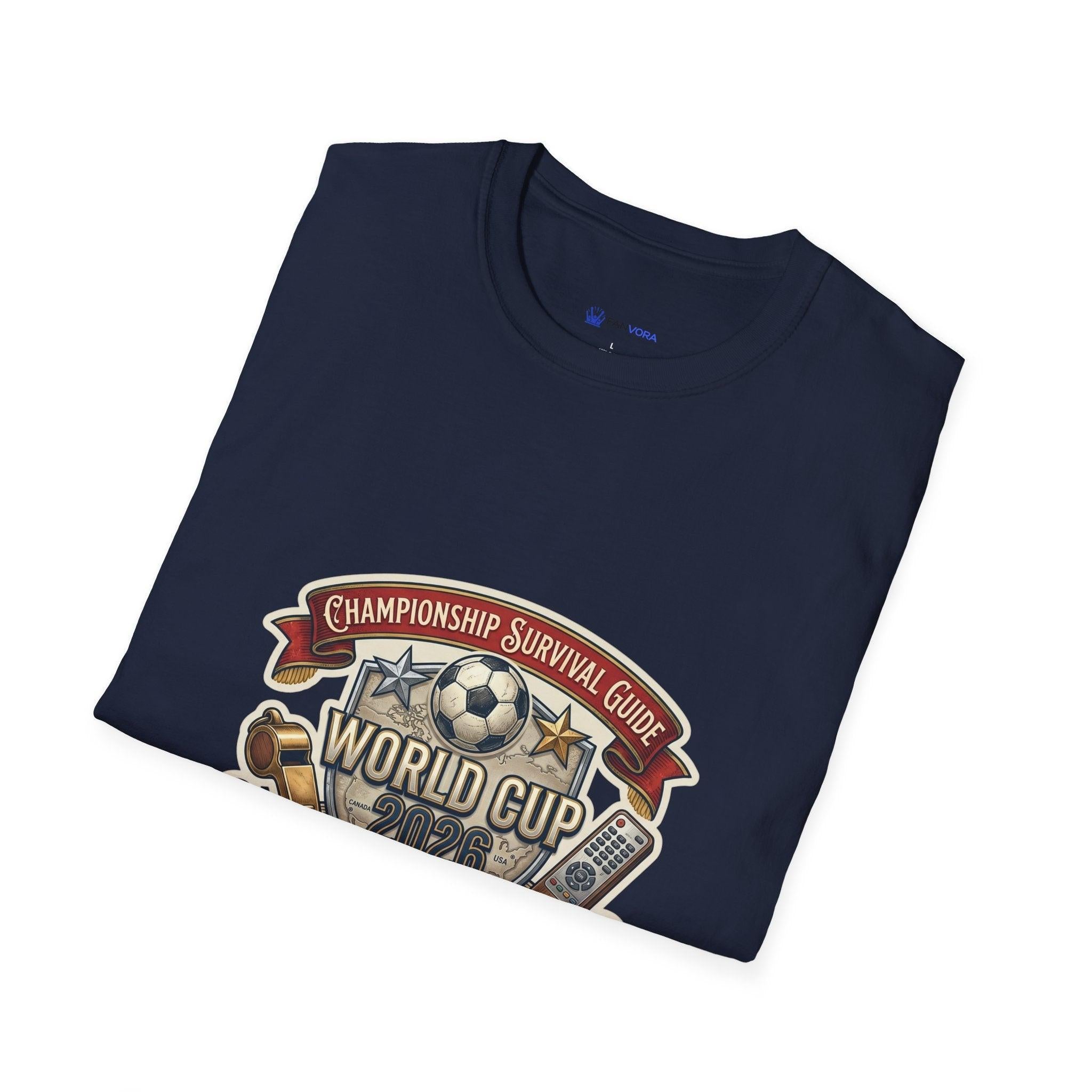 Unisex - World Cup Survival Guide T-Shirt — "The Essential Kit" Soccer Fan Tee.