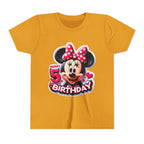 Minnie Mouse Happy 5th Birthday Youth Tee