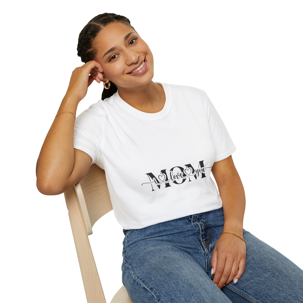 Mom "Love You" Graphic T‑Shirt — Mother's Day Floral Heart Tee