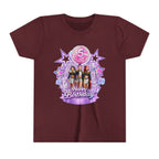 Girls' 5th Birthday Tee - 'Happy Birthday' Glitter Stars Design