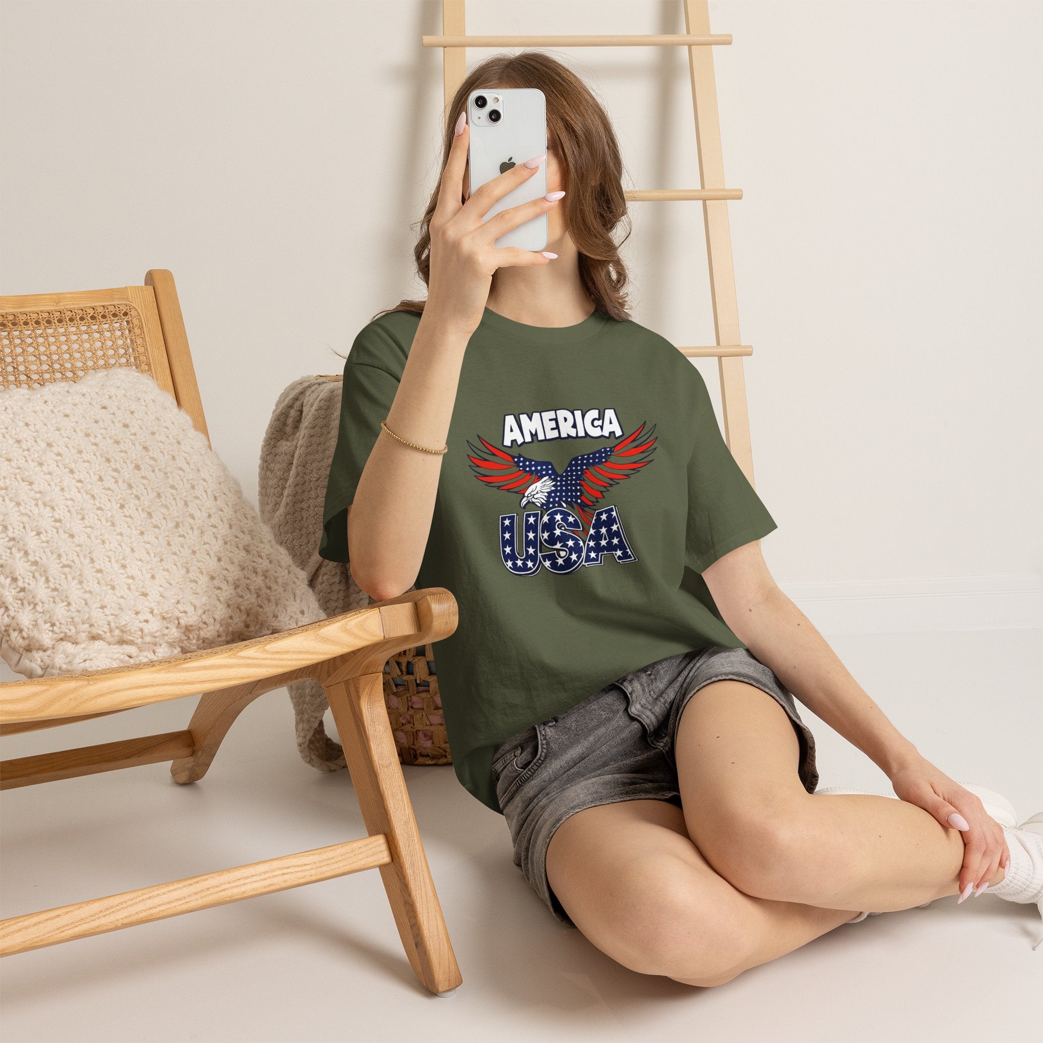 USA Eagle T-Shirt – America Patriotic Graphic Tee for 4th of July
