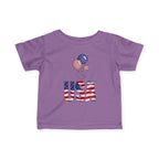 Infant Tee - USA Flag Balloons Graphic (Patriotic 4th of July Baby Shirt).
