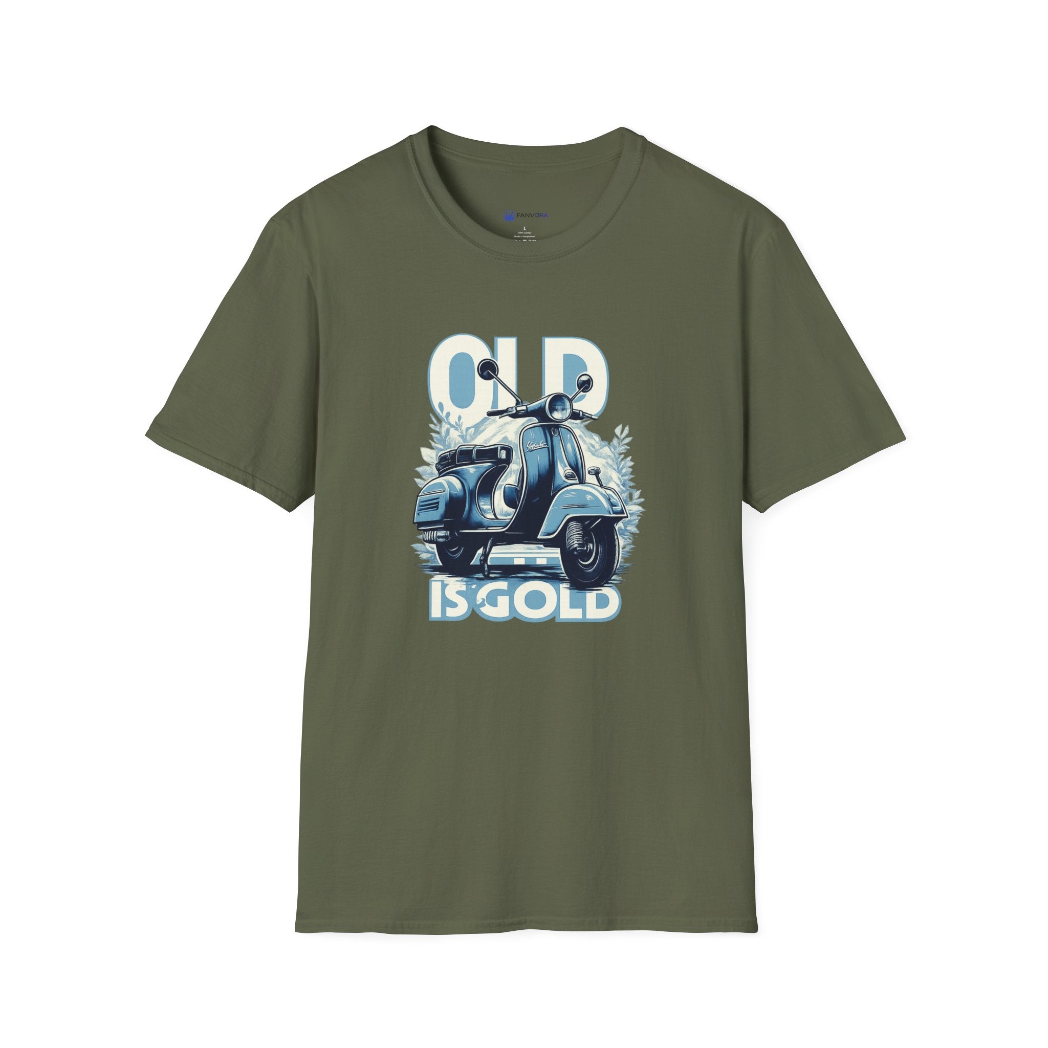 Vintage Scooter T‑Shirt — "Old Is Gold" Retro Vespa Tee