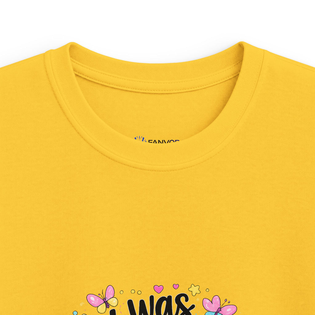 Kids Tee — ‘I Was 6 Now I’m 7’ Birthday Girl Cute Floral Design
