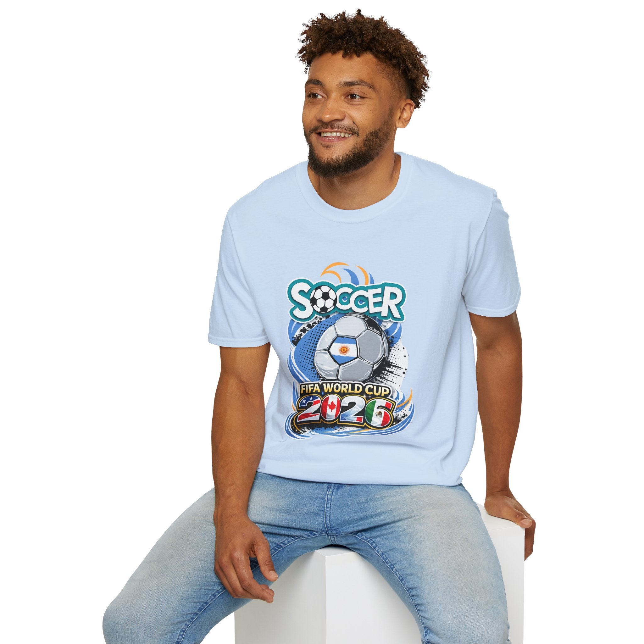Soccer 2026  Graphic T-Shirt — Retro Ball Design soccer cup tee