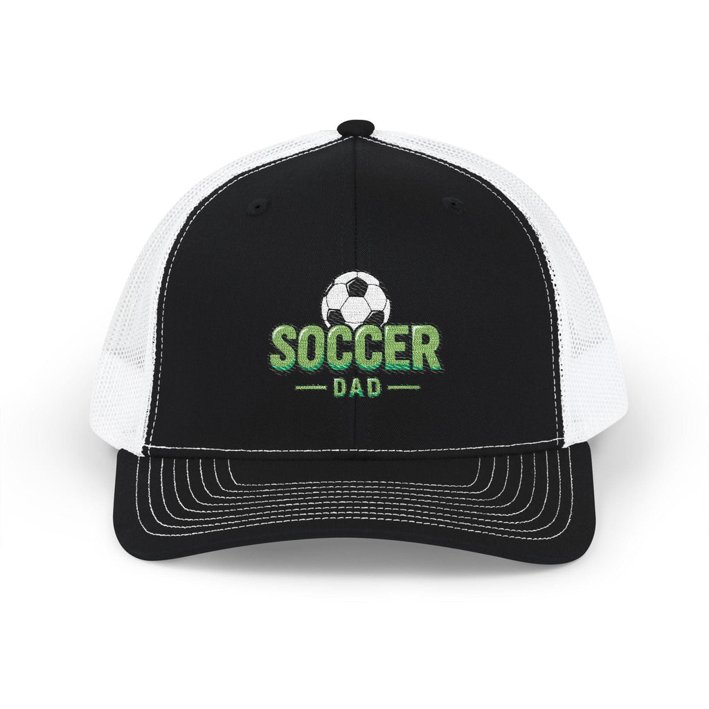 Soccer Dad Trucker cap– Embroidered Ball Design Snapback Cap.