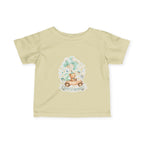 Baby 2nd Birthday Tee - Cute Bear in Car with Balloons Infant Shirt