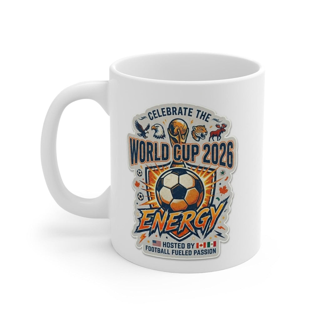 World Cup 2026 Energy Soccer Mug — Celebrate the World Cup 2026 Coffee Cup.